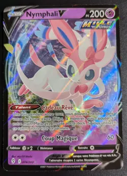Carte Pokemon Nymphali V 074/203 EB07 EB7 Evolution Celeste Epee Et Bouclier - Image 2