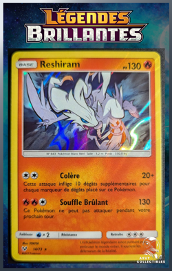Carte Pokemon Reshiram 14/73 Holo SL3.5 Soleil Lune Legendes Brillantes FR - Image 1