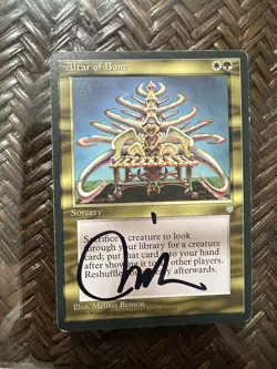 Mtg. Altar of Bone. Ice Age. Signed. Played. - Image 1