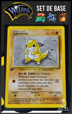 Sabelette 62/102 Edition 1 Ed 1 Set De Base Wizards Carte Pokemon FR - Image 1