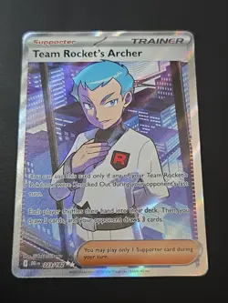 Team Rocket's Archer 223/182 Trainer Supporter Card Pokemon Destine Rivals NM - Image 1