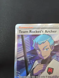 Team Rocket's Archer 223/182 Trainer Supporter Card Pokemon Destine Rivals NM - Image 2