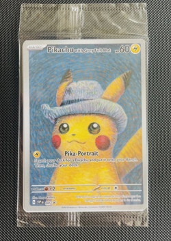 Pokemon Van Gogh Pikachu with Grey Felt Hat SVP 085 Promo Card Sealed! RD DESCPT - Image 1