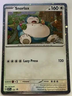 Pokemon TCG Snorlax 122 SV: Scarlet & Violet Promo Cosmo Holo LP - Image 1