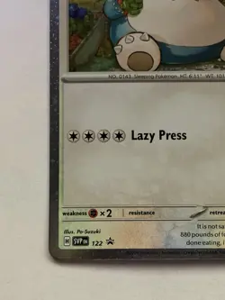 Pokemon TCG Snorlax 122 SV: Scarlet & Violet Promo Cosmo Holo LP - Image 3