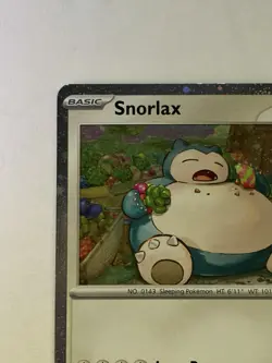 Pokemon TCG Snorlax 122 SV: Scarlet & Violet Promo Cosmo Holo LP - Image 4