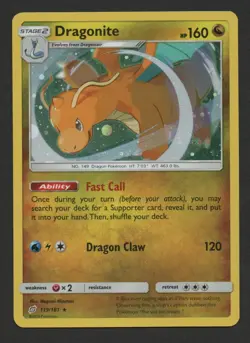 Dragonite 119/181 Cosmos Holo Swirl Pokemon Team Up LP - Image 1
