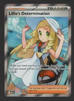 Lillie's Determination 169/132 Pokemon Mega Evolution Trainer Supporter NM - Image 1