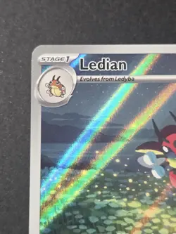 Ledian 144/142 Illustration Rare Pokemon Stellar Crown LP - Image 2