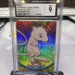 Mew Pokemon Topps 2000 Series 3 - 151 Rainbow Foil CGC 9 - Image 1