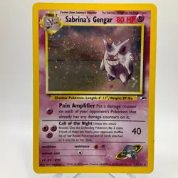 Sabrina's Gengar 014/132 Gym Heroes Holo Rare SWIRL Pokemon Card HP - Image 1