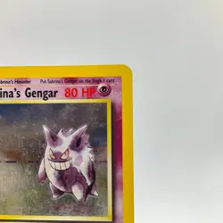 Sabrina's Gengar 014/132 Gym Heroes Holo Rare SWIRL Pokemon Card HP - Image 3