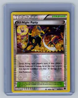 All-Night Party 96/122 Uncommon BREAKpoint Pokemon Reverse Holo LP/NM - Image 1