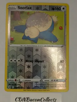 Snorlax 206/264 Common Fusion Strike Pokemon Reverse Holo Near Mint - Image 1