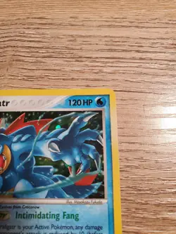 Pokemon Feraligatr Holo Ex Unseen Forces 4/115 HOLO SWIRL IN HAND SEE PIC - Image 4