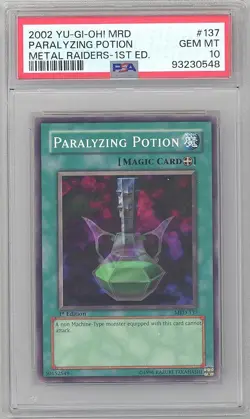 PSA 10 - Yu-Gi-Oh Card - MRD-137 - PARALYZING POTION (c) *1st Edition* -GEM MINT - Image 1