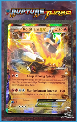 Carte Pokemon Roitiflam EX 14/122 XY09 XY Rupture Turbo FR EXC - Image 1