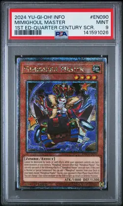 2024 YU-GI-OH! INFO-THE INFINITE FORBIDDEN #EN090 MIMIGHOUL MASTER PSA 9 - Image 1
