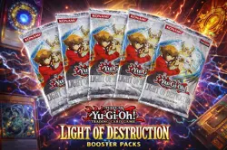 Yu-Gi-Oh! Light of Destruction Booster Packs – Factory Sealed - Image 1