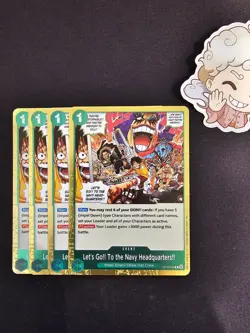 4x OP16-038 Let's Go!!..Event R Playset -One Piece TCG- The Time of Battle Eng - Image 1
