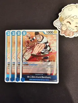 4x OP16-055 Mr 2 Bon Kurei R Playset -One Piece TCG The Time of Battle Eng - Image 1