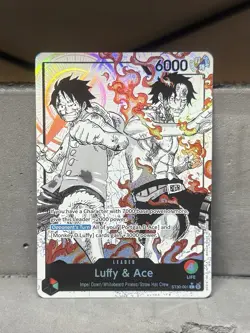 One Piece Card Game Luffy & Ace ST30-001 Starter Deck EX Parallel Leader English - Image 1