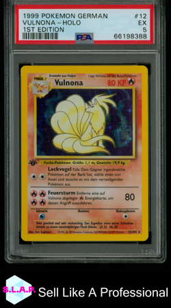 VULNONA-HOLO 1ST EDITION POKEMON GERMAN 1999 12 PSA 5 - Image 1