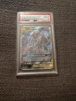 PSA 10 2019 Pokemon P.M. SM Black Star Full Art/Mewtwo & Mew Tag Team GX #SM191 - Image 1