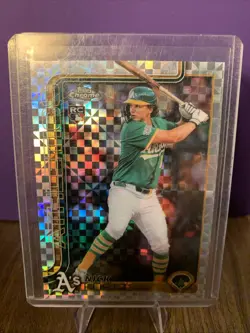 2025 Topps Chrome Update Nick Kurtz #USC178 X-Fractor RC Oakland Athletics - Image 1