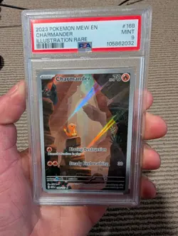 Charmander 168/165 Illustration Rare 151 Pokemon PSA 9 - Image 1