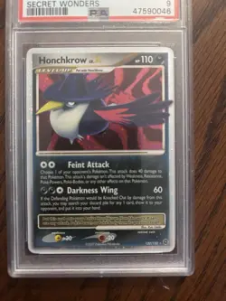 PSA 9 2007 Pokemon Secret Wonders Honchkrow LV.X 132/132 Ultra Rare Holo EN - Image 2