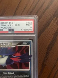 PSA 9 2007 Pokemon Secret Wonders Honchkrow LV.X 132/132 Ultra Rare Holo EN - Image 4