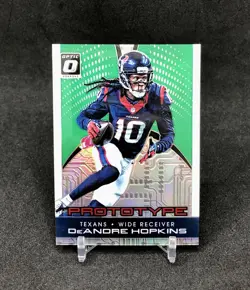 2016 Optic DeAndre Hopkins PROTOTYPE /5 GREEN PRIZM SSP No. 7 (5/5) LOTL BOOKEND - Image 1