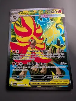 Pokemon TCG - Mega Pyroar ex 099/086 - Chaos Rising - Holo Ultra Rare Card - Image 1