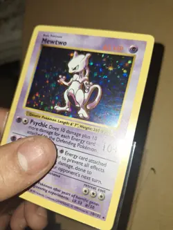 Pokemon WOTC Base Set Shadowless Holo Mewtwo 10/102 MP/LP - Image 4