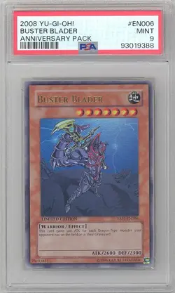 PSA 9 - Yu-Gi-Oh Card - YAP1-EN006 - BUSTER BLADER (ultra gold rare holo) - MINT - Image 1