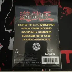 NEW SEALED - Yu-Gi-Oh 24 karat Gold Plated Card Red Eyes Black Dragon Limited Ed - Image 2