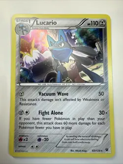 HOLO Lucario 63/124 Fates Collide Holo - NM - Image 1