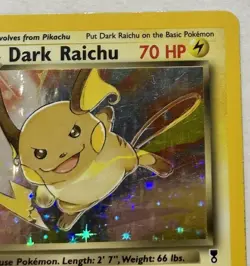 Pokemon Dark Raichu 7/110 Holo Rare Legendary Collection LP Vintage WOTC 2002 - Image 4