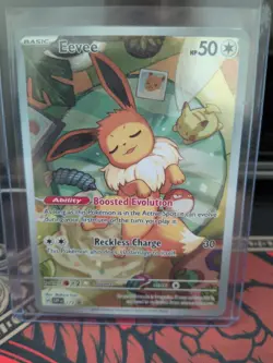 Pokemon TCG Eevee Prismatic Evolutions Promo SVP173 Illustration Rare - Image 1