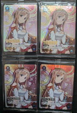 4x Asuna SAO-1-036 Winner Tournament Promo Union Arena Sword Art Online Sealed - Image 1