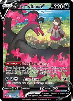 Galarian Moltres V TG20/TG30 Swsh10: Astral Radiance Trainer Gallery Holo - Image 1