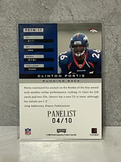 2002 Playoff Honors Player of the Week Panelist #17 Clinton Portis #d 04/10 - Image 2