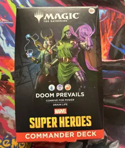 Magic: The Gathering Marvel Super Heroes Commander 100-Card Deck Doom Prevails - Image 1