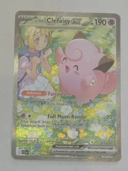 Pokemon TCG Lillie's Clefairy EX Journey Together Sir Card 184/159 NM Condition - Image 1