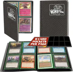 Monster 4 Pocket Trading Card Binder Holofoil Black Album, Anti Theft & Anti - Image 1