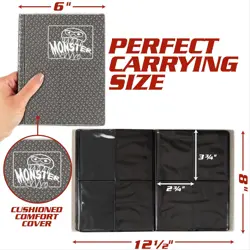 Monster 4 Pocket Trading Card Binder Holofoil Black Album, Anti Theft & Anti - Image 2