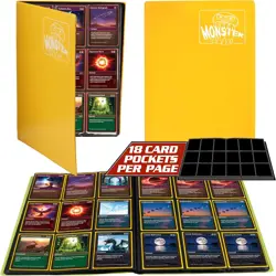 Monster Protectors 9 Pocket Trading Card Album, Matte Sunflower Orange, Holds - Image 1