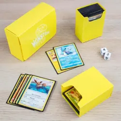 Monster Protectors Magnetic Double Deck Box Yellow, Holds 150 TCG Cards, Self - Image 2