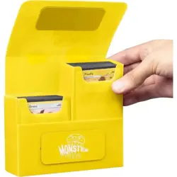 Monster Protectors Magnetic Double Deck Box Yellow, Holds 150 TCG Cards, Self - Image 4